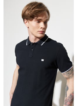 Wrangler Regular Fit Normal Cut Cotton Polo Neck Black T-Shirt10  - Image 4