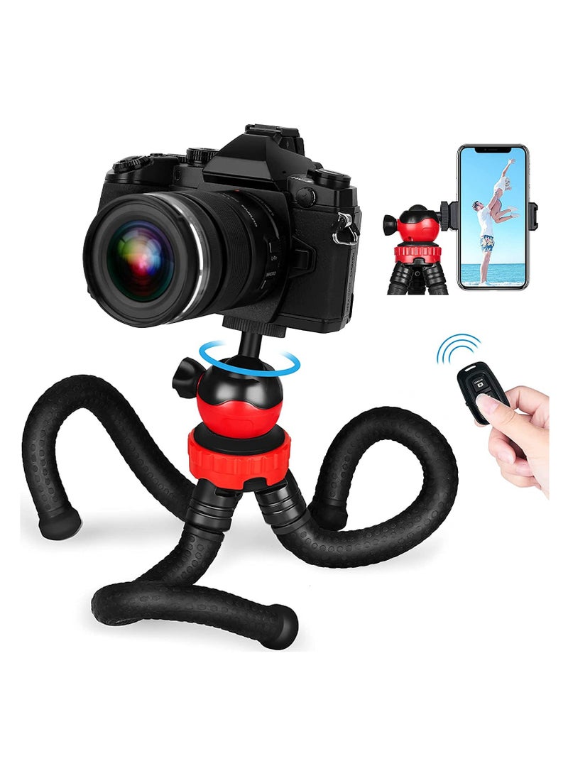 Excefore Mobile Phone Tripod, Portable Flexible Tripod, Flexible Smart Phone/Camera Tripod, Mini Video Blog Tripod, With Wireless Remote Control, Compatible With Iphone and other Android Phones  - Image 1