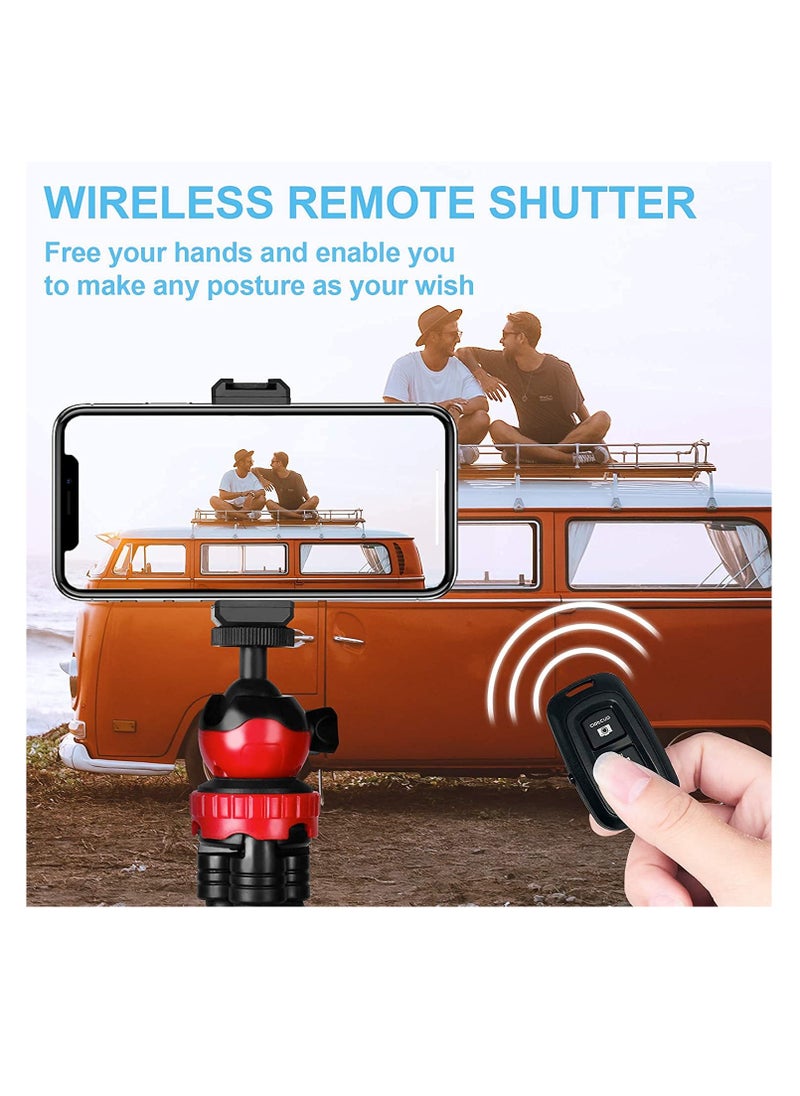 Excefore Mobile Phone Tripod, Portable Flexible Tripod, Flexible Smart Phone/Camera Tripod, Mini Video Blog Tripod, With Wireless Remote Control, Compatible With Iphone and other Android Phones  - Image 4
