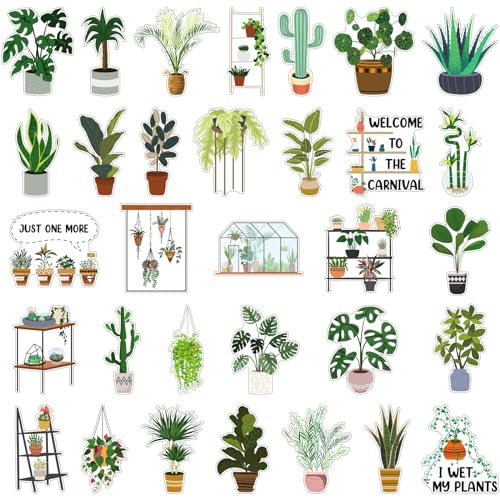 Copkim 32 Pieces Plant Fridge Magnets Bulk Cute Monstera Cactus Refrigerator Magnets Green Leaf Decor for Office School Christmas Plant Lover Gifts - Image 1