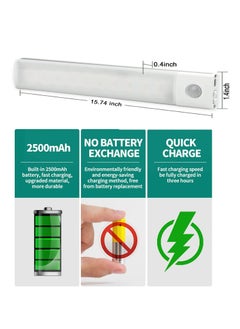 Joshberg 40cm Motion Sensor Closet Lights 3-Color Dimming LED Wireless Rechargeable Under Cabinet Night Light Magnetic Closet Light  - Image 4