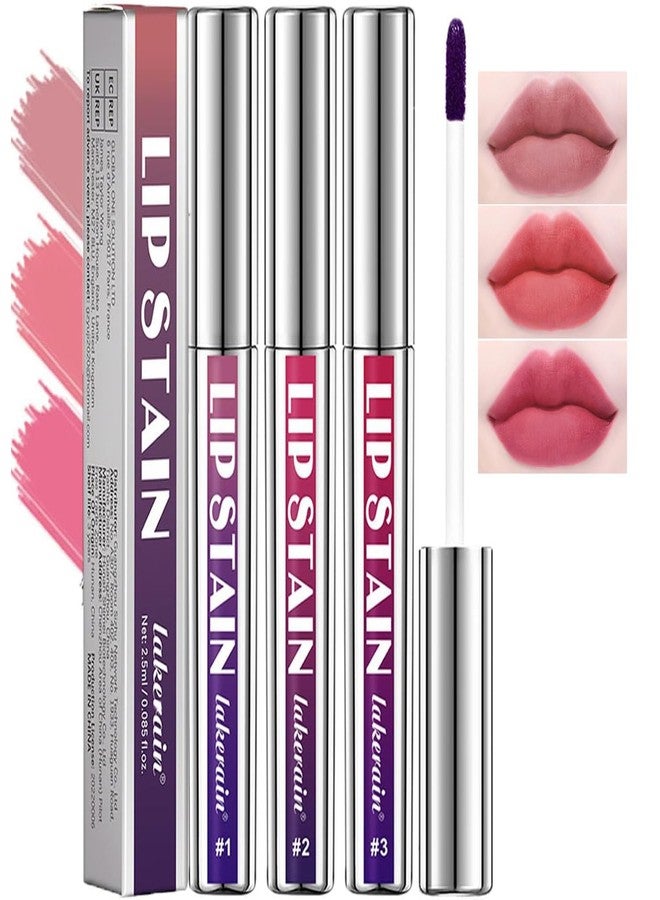 اي سي ويف مجموعة أسيويف المكونة من 3 قطع من محدد الشفاه وأحمر الشفاه القابل للتقشير، ملمع شفاه وردي قابل للتقشير للنساء، أحمر شفاه سحري يدوم 24 ساعة، محدد شفاه أصلي، صبغة مكياج (#D، قطعة واحدة (عبوة من 3)) - Image 1