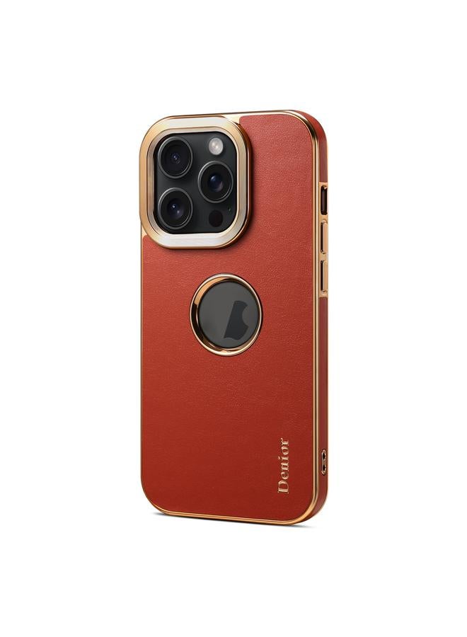 Denior Case For iPhone 15 Fragrant Calf Texture Electroplating Phone Case - Image 2