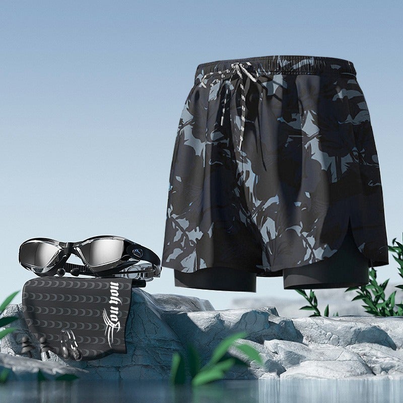 You & You Men's Plus Size Swim Trunks 2026 New Style Anti-Embarrassment Quick-Dry Beach Shorts Hot Spring Swimming Set - Image 1