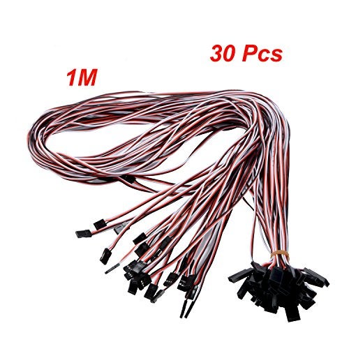 YXQ 1M Servo Extension Cable 3 Pin Male to Female Lead Wire for RC Airplane (30Pcs) - Image 2