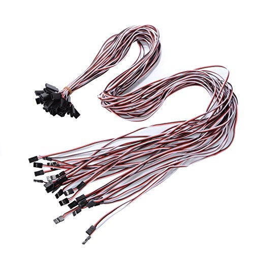 YXQ 1M Servo Extension Cable 3 Pin Male to Female Lead Wire for RC Airplane (30Pcs) - Image 1