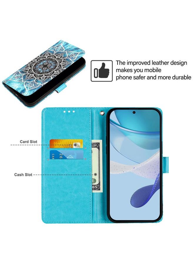Zaboon Case For Honor X9c 5G Colored Drawing Pattern Plain Weave Leather Phone Case  - Image 5