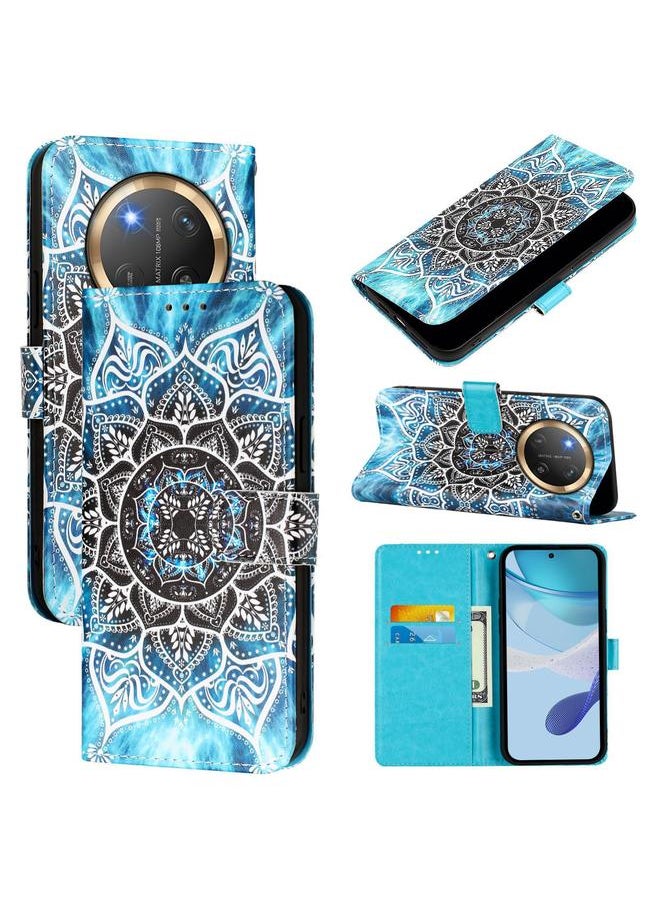 Zaboon Case For Honor X9c 5G Colored Drawing Pattern Plain Weave Leather Phone Case  - Image 1