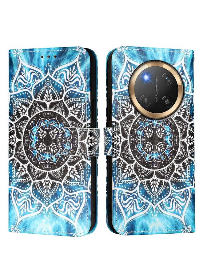 Zaboon Case For Honor X9c 5G Colored Drawing Pattern Plain Weave Leather Phone Case  - Image 2