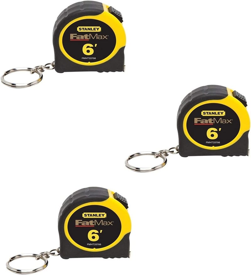 Stanley Stanley Fat Max FMHT33706W 1/2 X 6' Fatmax Keychain Tape Measure, 3 Pack 