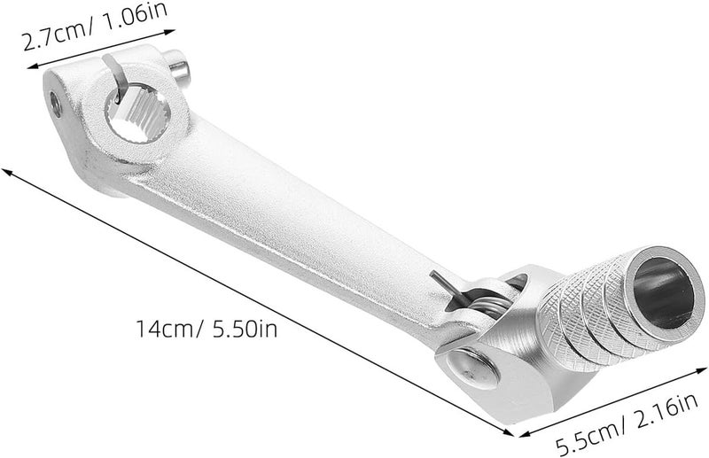 Hemobllo Aluminum Alloy Dirt Bike Gear Shifter Lever Foldable Short Shift Lever Motorcycle Off-Road Vehicle Accessories for Motocross and Road Bike Controls - Image 2