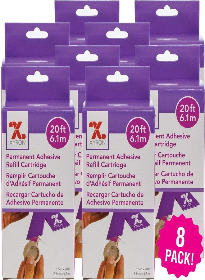 Xyron 150 Refill Cartridge 8/Pkg, 1.5"X20' Permanent 8 Pack - Image 1