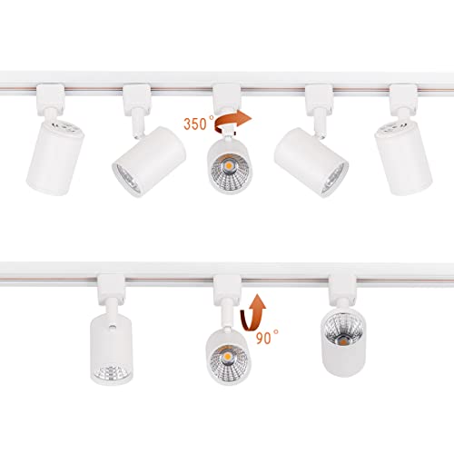 mirrea LED Track Lighting Heads Compatible with Single Circuit J Type Track Lighting Rail Ceiling Spotlight for Accent Task Wall Art Exhibition Lighting 6.5W 24° White Pack of 6 (3000K Warm White) - Image 4