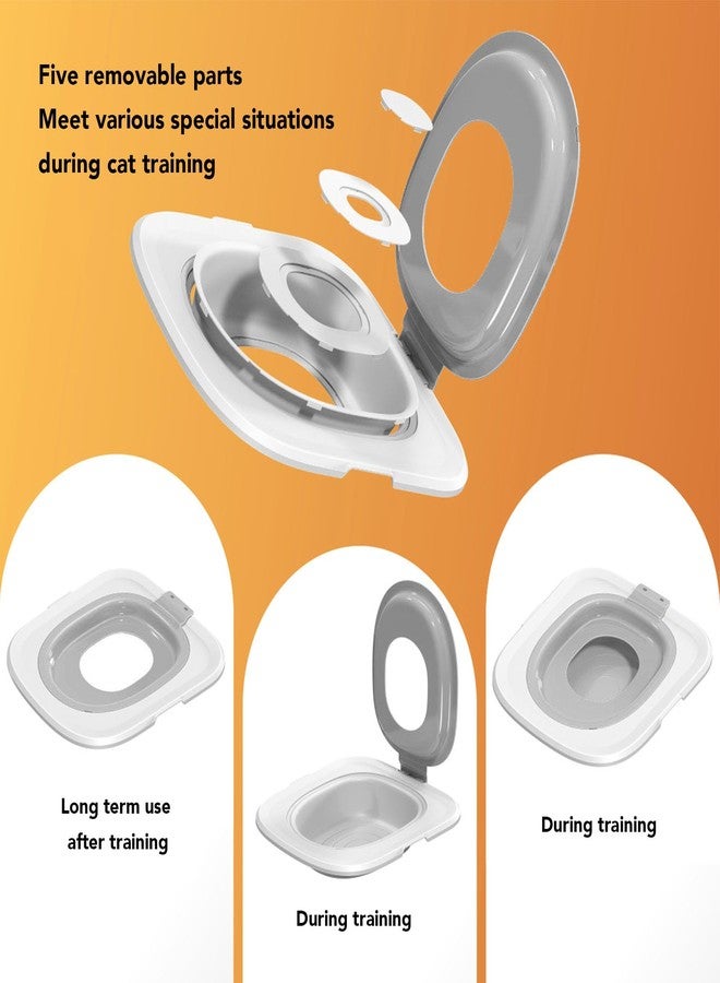 Focket ABS Cat Toilet Training Kit, Cat Toilet Trainer Reusable Easy to Clean, Removable Universal Pet Trainer, for All Cats - Image 5
