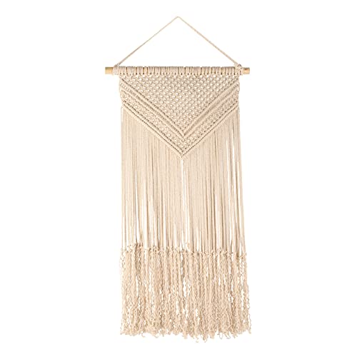 DXYZ Macrame Cotton Rope Bohemian Vintage Style Wall Hanging Tapestry | Vintage Home Decor | Geometric Wall Art | Diwali Gifting, Ivory - Image 4