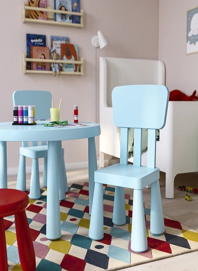 Children's chair, indoor/outdoor/light blue - Image 2