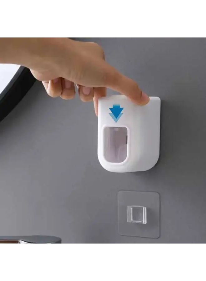 Blue Wall Mounted Toothpaste Dispenser Automatic Squeezer Hygienic Bathroom Holder - Image 5