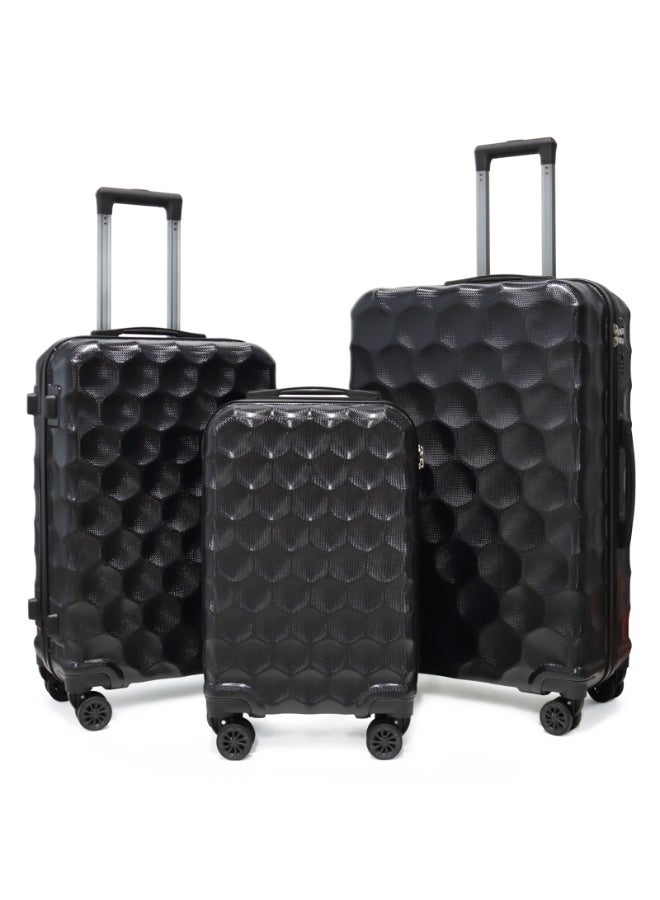 أكلسفيون حقيبة جانبية من طراز Aklsvion 20"24" و 28"مجموعة حقائب مزودة بمغزل عجلة من درجة 360 درجة، ثلاثة أجهزة كمبيوتر، حقيبة جانبية مزودة بفرامل مانعة للانغلاق وهيكل صلب للكمبيوتر، ومزودة بمجموعة أقفال، وحمولة، وحقائب مفتشة من 3 قطع (أسود) - Image 1