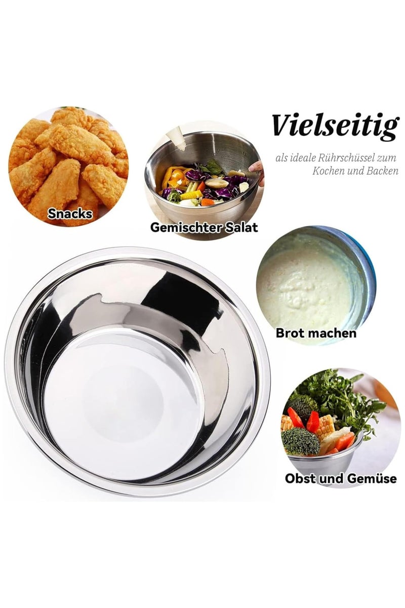 ECVV Stainless Steel Mixing Bowl, 30CM Reusable Meal Prep Food Storage Organizers with Graduations Dishwasher/Safe for Cooking Baking Marinating Serving Food Salad - Image 4