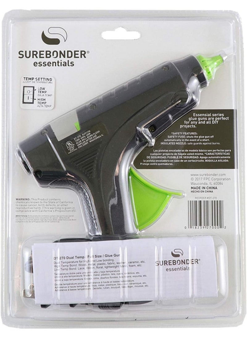 Surebonder Surebonder DT-270 Dual Temperature 40W Full Size Hot Melt Glue Gun-Uses 7/16" D Glue Sticks , Green/Black  - Image 4
