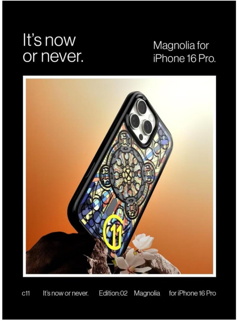 Spigen Ultra Hybrid T MagFit for iPhone 16 PRO Case Cover [Camera Control Button Cover] with MagSafe [3D Spatial Effect with Hexa-Layer Print] - C11 Magnolia - Image 2