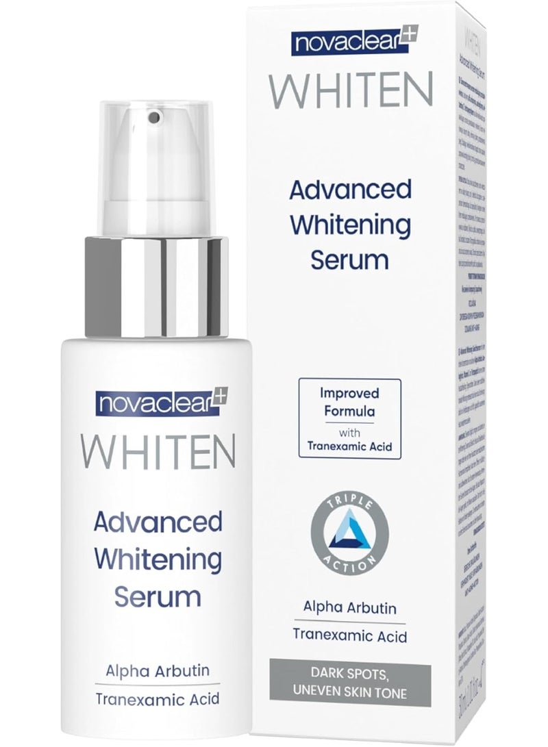 Novaclear Advanced Whitening Serum 30ml – Anti-Dark Spot Face Serum with Alpha Arbutin & Tranexamic Acid - Image 1