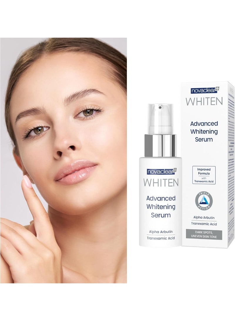 Novaclear Advanced Whitening Serum 30ml – Anti-Dark Spot Face Serum with Alpha Arbutin & Tranexamic Acid - Image 2