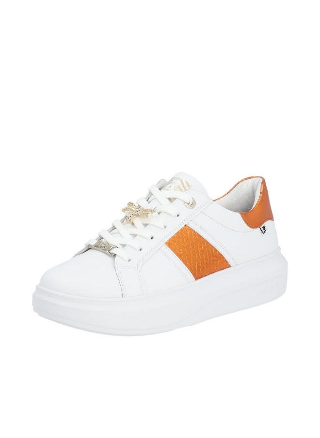 rieker - 116-1161 Rieker Ladies Casual Shoes Evolution W1202-80 White / Orange - Image 1