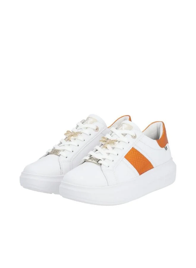 ريكر 116-1161 Rieker Ladies Casual Shoes Evolution W1202-80 White / Orange