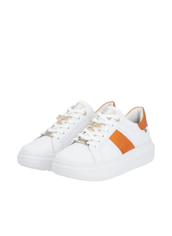 rieker - 116-1161 Rieker Ladies Casual Shoes Evolution W1202-80 White / Orange - Image 1