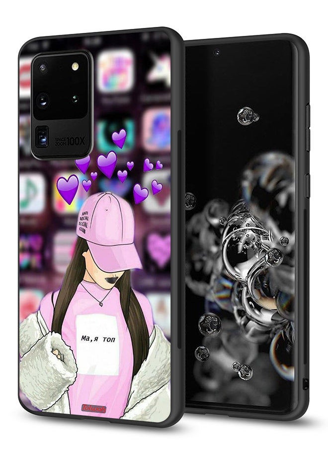 Tolwak - Samsung Galaxy S20 Ultra 4G Protective Case Cover Anti Social Club - Image 1