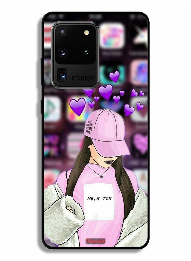 Tolwak - Samsung Galaxy S20 Ultra 4G Protective Case Cover Anti Social Club - Image 1