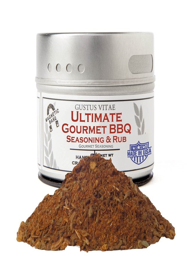 GUSTUS VITAE Ultimate Gourmet BBQ Rub | Authentic Artisanal Spice Mix | All Natural, Non GMO Seasoning | Hand Crafted in Small Batches | Made in USA | GLP-1 Friendly | Magnetic Tin | Ultra Premium Seasoning and Rub | No MSG, Gluten, Artificial Anything | Gustus Vitae - Image 1