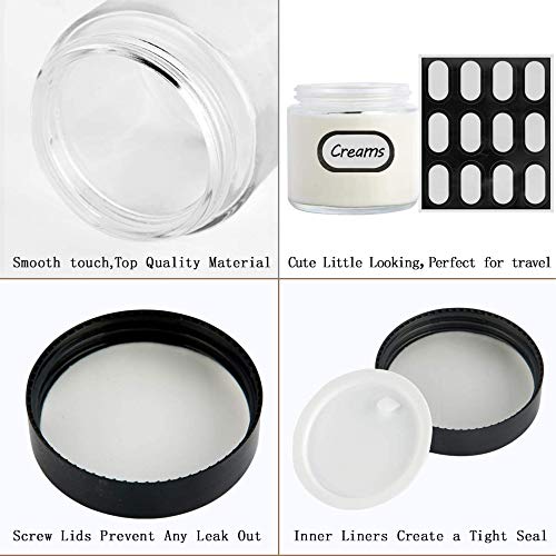Devinez Multipurpose (Pack of 2) Frosted Glass Empty Jar/Container with Black Cap, 50 Gms, for Beauty, Cream, Blends, Skin Care, Hair Care, Travel, Toners, Cosmetic & DIY - Image 5
