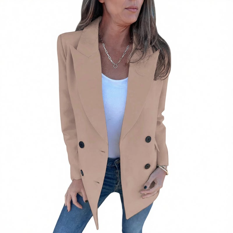 Fashion Lapel Long Sleeve Blazer Jacket