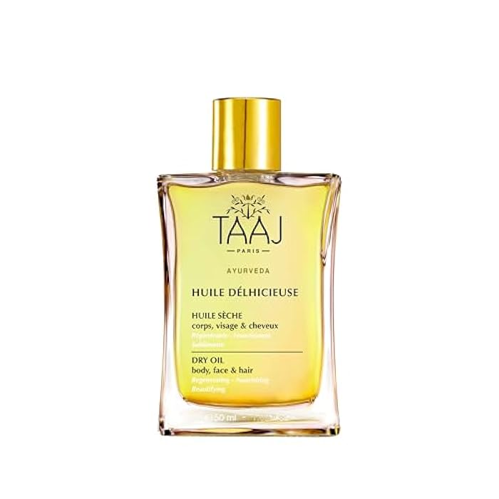 Taaj | Délhicieuse Dry Beauty Oil | Face, Body & Hair | Nourishes, Protects & Revitalizes | Silky Skin & Repaired Hair | Ayurvedic-Inspired Skincare | 96% Natural Ingredients | Vegan | 1.7 fl oz - Image 1