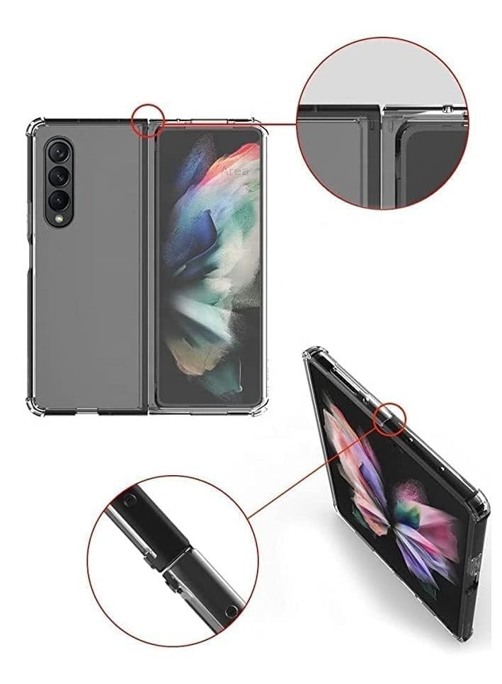 آي توب جراب خلفي اكريليك مع حواف لحماية الكاميرا بالكامل سامسونج جالاكسي Z فولد 4 - (شفاف) - Image 5