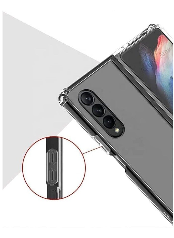 آي توب جراب خلفي اكريليك مع حواف لحماية الكاميرا بالكامل سامسونج جالاكسي Z فولد 4 - (شفاف) - Image 3
