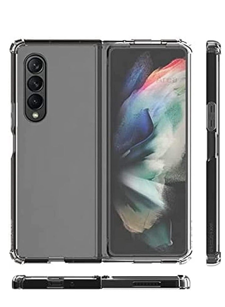 آي توب جراب خلفي اكريليك مع حواف لحماية الكاميرا بالكامل سامسونج جالاكسي Z فولد 4 - (شفاف) - Image 4