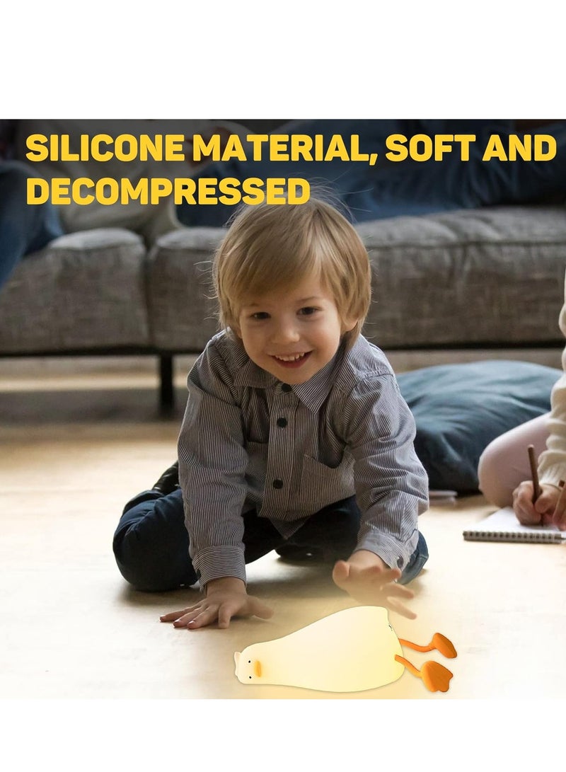 JAJEEK Flat Duck Night Light – Cute Kids Night Light with 3 Adjustable Speeds, Smart Bedside Lamp with Flap Sensor, Rechargeable Silicone Warm Light with 30-Minute Timer, Ideal for Children’s Room - Image 5