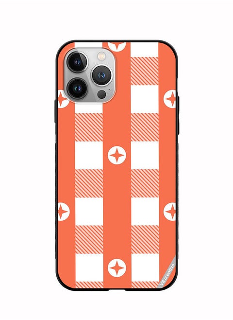Protective Case Cover For Apple iPhone 12 Pro Max Gingham Red Design Multicolour