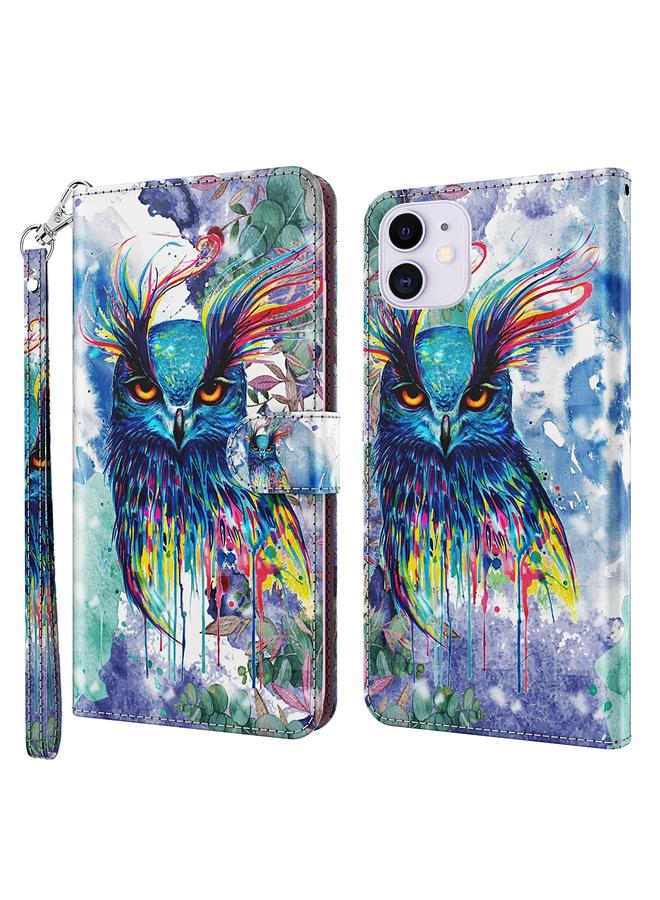 Zaboon Case For iPhone 13 mini 3D Painting Pattern Horizontal Flip TPU + PU Leather Case with Holder & Card Slots & Wallet - Image 1