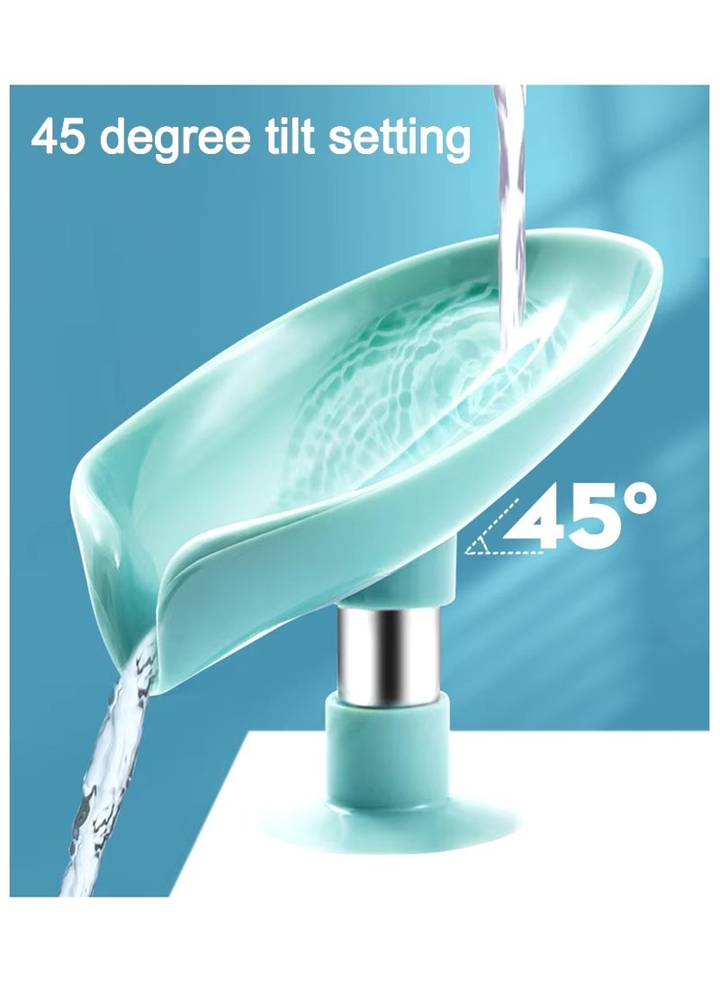 HEXABEX Soap Box Portable Drain Soap Holder for Bathroom and Kitchen Green - Image 2