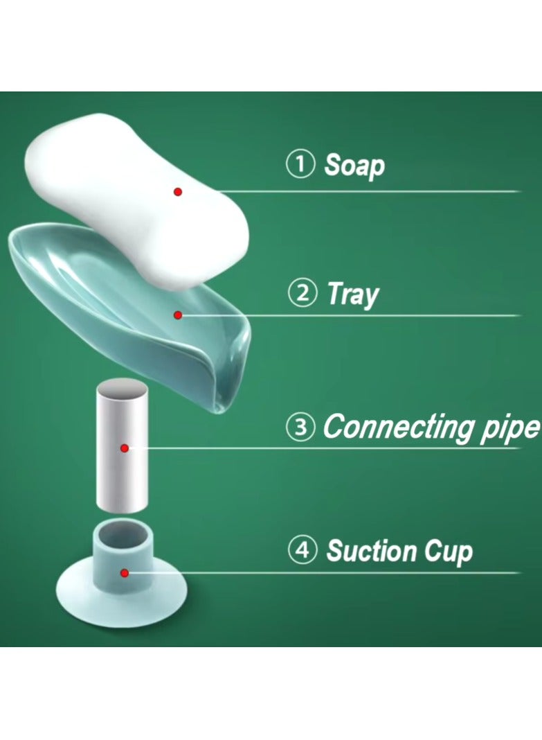 HEXABEX Soap Box Portable Drain Soap Holder for Bathroom and Kitchen Green - Image 4