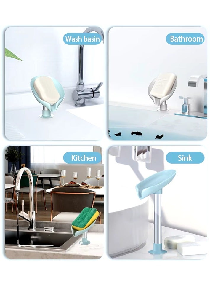 HEXABEX Soap Box Portable Drain Soap Holder for Bathroom and Kitchen Green - Image 5