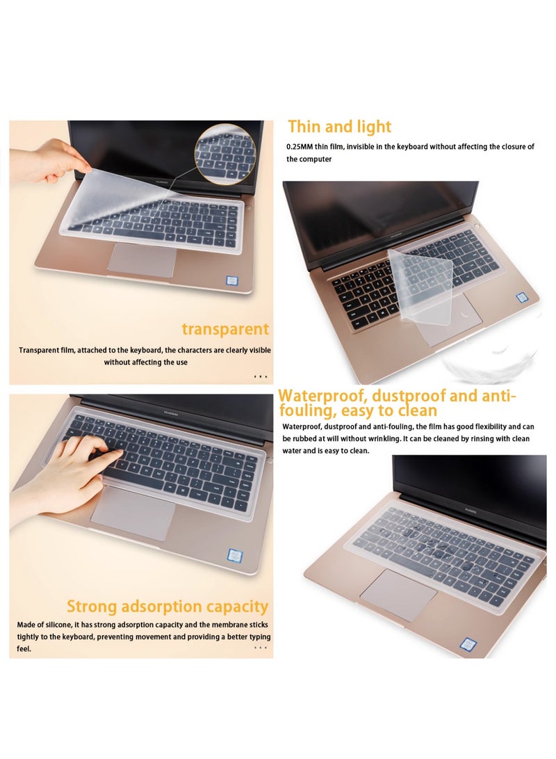 OasisLink Laptop Keyboard Case for 13-14 Inch Laptops, Waterproof, Dustproof and Stain-Resistant (Transparent) - Image 3