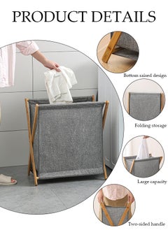 DUNISO Foldable Large Laundry Basket Waterproof Storage Washing Basket Collapsible Rolling Laundry Hamper Large Dirty Clothes Storage Basket For Bedroom Living room Bathroom  - Image 3