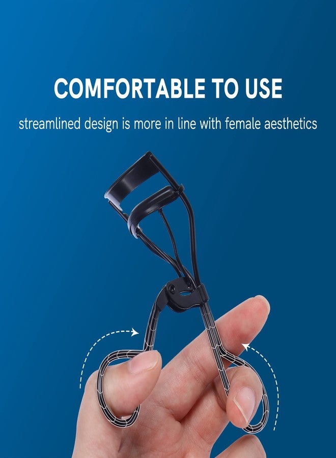 Cut it Eyelash Curler Professional Carbon Steel Achieve Precise Control and Long-Lasting Curl, Extra Refill Pads Included, Makeup Eye Lash Curler Tools for All Eye Shapes, Pinch-Free Design, Gentle & Safe - Image 3