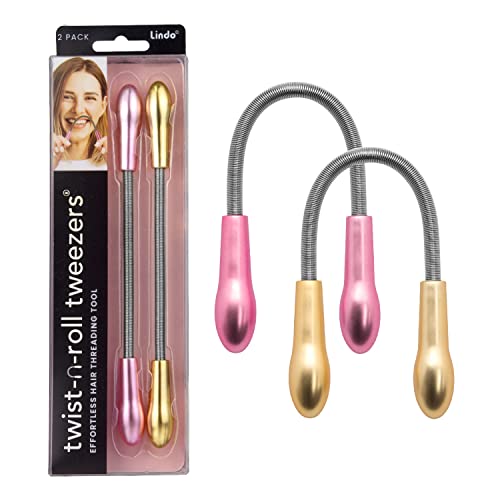 Lindo TwistNRoll Tweezer Spring Facial Hair Removal Tool Natural Threading Stainless Steel Remove Unwanted Hair on Upper Lip Chin Cheek and Neck 2 Pack - Image 2