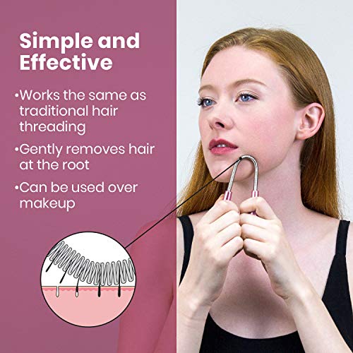 Lindo TwistNRoll Tweezer Spring Facial Hair Removal Tool Natural Threading Stainless Steel Remove Unwanted Hair on Upper Lip Chin Cheek and Neck 2 Pack - Image 5